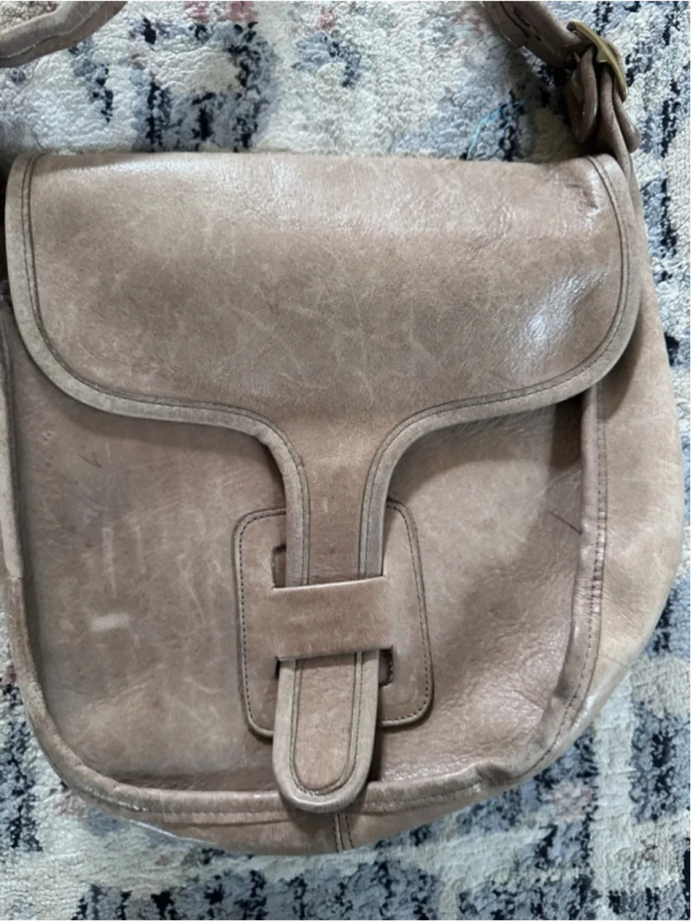 Women's Coach Taupe Leather Shoulder Bag One Size - Picture 3 of 6